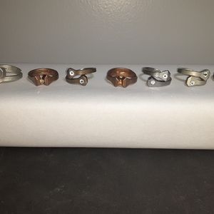 Horseshoe nail rings